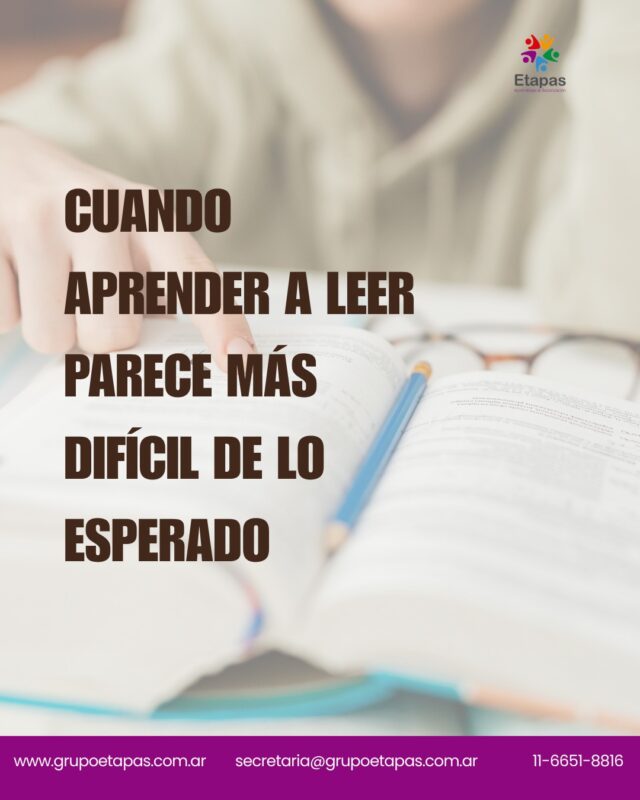 Cada niño aprende a su ritmo.Y observar también es una forma de acompañar.Cuando aprender a leer parece más difícil de lo esperado, muchas familias se preguntan:¿Espero?¿Insisto más?¿Será normal?No siempre hay una única respuesta.Pero sí puede ayudar mirar más allá del resultado:¿Cómo vive el momento de leer?¿Se frustra?¿Evita ciertas actividades?¿Necesita mucho acompañamiento?Consultar no significa adelantarse.Muchas veces significa sumar herramientas para comprender mejor el proceso.No buscamos acelerar.Buscamos acompañar.#GrupoEtapas #Lectoescritura #Aprendizaje #Psicopedagogía #Infancia