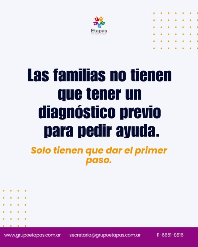 Pedir ayuda no es sinónimo de tener un diagnóstico. Es sinónimo de estar atento.Las familias que llegan a nosotros no vienen porque todo esté mal. Vienen porque quieren que algo esté mejor. Porque notaron algo. Porque decidieron hacer algo al respecto.Eso, en sí mismo, ya es un acto de cuidado enorme.Si estás pensando en dar ese paso — para vos, para tu hijo, para tu familia — acá estamos.📍 Turnos presenciales en Lanús💻 Turnos online📩 secretaria@grupoetapas.com.ar#familias #saludmental #crianza #psicología #bienestar #acompañamiento #grupoetapas