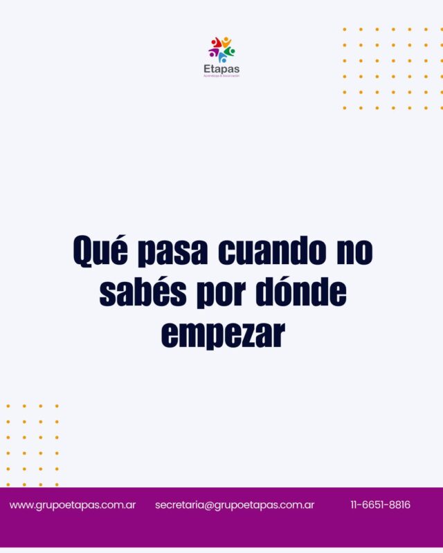Una pregunta frecuente es:“¿Con quién tendría que consultar?”Y muchas veces la respuesta empieza por conversar y entender mejor qué está pasando.#GrupoEtapas #Consulta #Acompañamiento #Equipo
