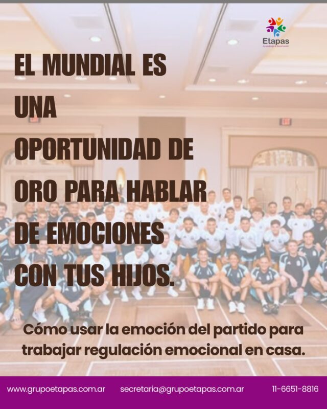 ¿Van a ver la Final hoy en familia?Entonces tienen una oportunidad de 🏅 para hablar de emociones con los chicos, sin que parezca una charla de psicología.La alegría, la angustia, la rabia, la frustración, todo eso aparece en un partido. Y todo eso se puede nombrar, explorar y aprender a manejar.Hoy les compartimos cómo aprovecharlo. ⚽¡Disfrutemos el partido! ¡Queremos ser campeones otra vez! 🤍