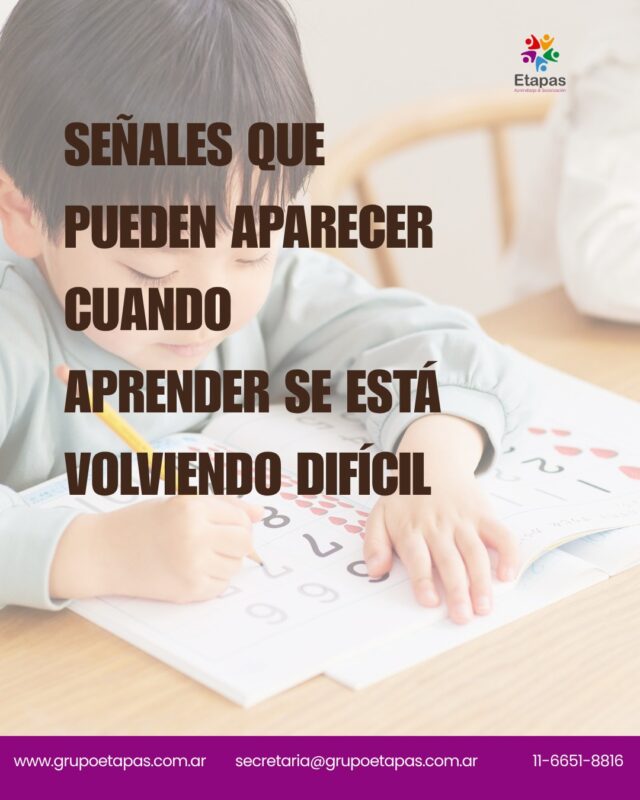 Cuando aprender se vuelve difícil, muchas veces lo primero que aparece es preocupación.Pero antes de interpretar, puede ayudar observar cómo está viviendo ese proceso ese niño.Si tenes inquietudes sobre cómo está aprendiendo tu hijo/a, nuestro equipo de psicopedagogía puede ayudarte. Escribinos!#GrupoEtapas #Aprendizaje #Infancia #Psicopedagogía