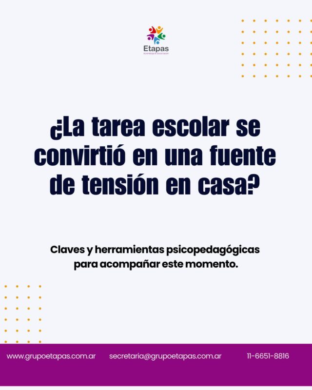 La tarea escolar muchas veces termina ocupando más espacio emocional del que quisiéramos.En este episodio de Conectando Etapas, nuestro podcast, la Lic. Sofía Petrone @menteludica.ar , psicopedagoga de nuestro equipo, nos enseña herramientas concretas para acompañar ese momento desde una mirada más comprensiva y funcional.¿Qué suele ser lo más desafiante para vos en el momento de la tarea? Contanos, te leemos.#ConectandoEtapas #Crianza #Psicopedagogía #Familias #Aprendizaje #Parentalidad