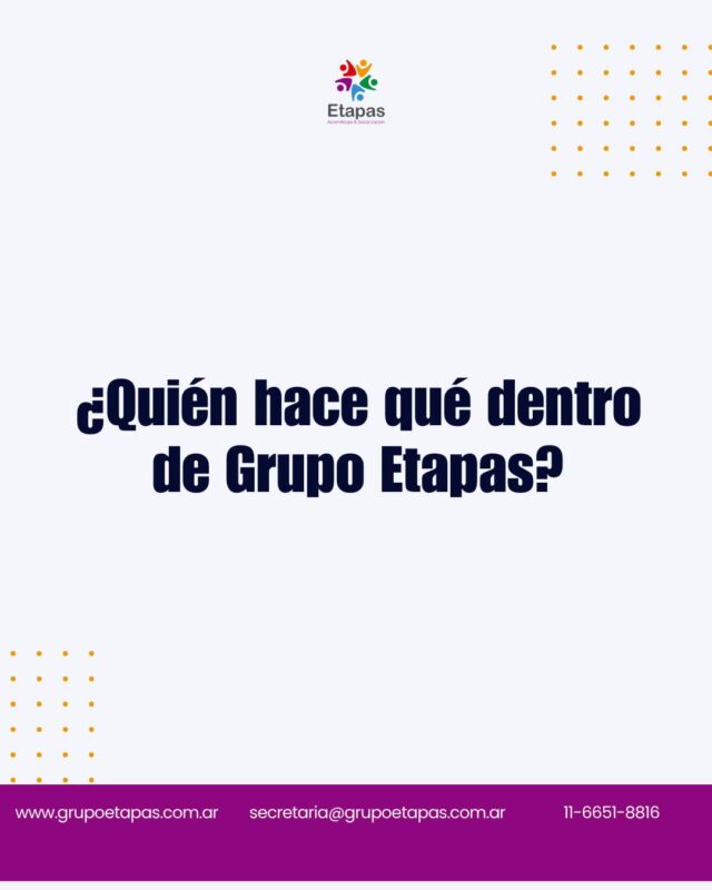Detrás de cada consulta hay una historia distinta.Y muchas veces comprender lo que está pasando requiere integrar miradas.En Grupo Etapas trabajamos desde una lógica interdisciplinaria porque entendemos que emociones, aprendizaje, hábitos y contexto suelen estar conectados.No buscamos respuestas automáticas.Buscamos comprender procesos para acompañarlos de forma respetuosa y situada.Si querés conocer cómo trabajamos o tenés dudas sobre por dónde empezar, podés escribirnos.#GrupoEtapas #Interdisciplina #Acompañamiento #Psicología #Psicopedagogía
